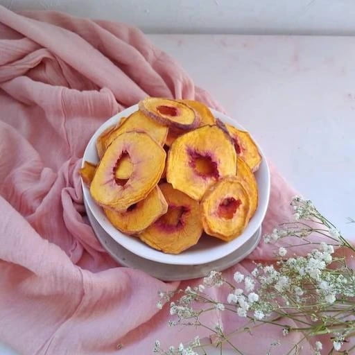 میوه خشک هلو زعفرانی با کیفیت ممتاز و بسته بندی استاندارد